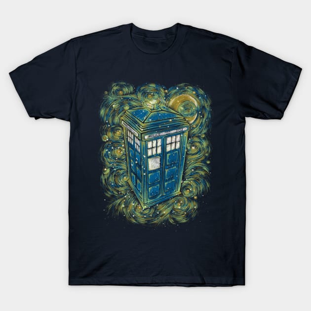 The Doctor in the starry night T-Shirt by princesslestat